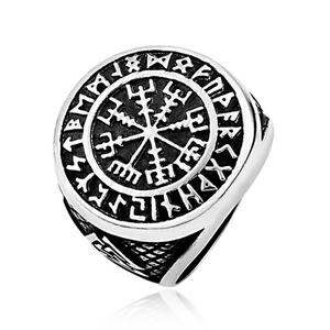 Anillo de Flecha de Lobo con Nudo Celta, Acero Inoxidable, Runa Nórdica, Símbolo de Odín, Amuleto, para Motociclistas, Hombres, Punk, Acero de Titanio, Vikingo - Product Image 4