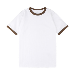 Logotipo personalizado 250g DGT Serigrafía Suave Manga corta Cuello Contraste Color Camisetas de gran tamaño para hombres - Product Image 4