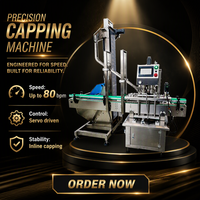 Machine de capsulage automatique à 4 roues avec servomoteur pour bouteilles en plastique et en verre