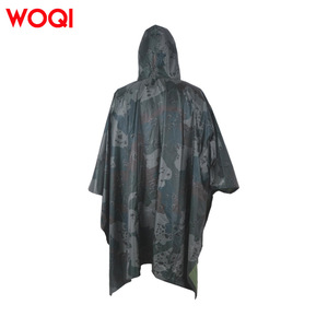 Poncho imperméable à capuche camouflage Woqi pour le camping, la chasse, la randonnée et les activités de plein air, taille adulte universelle - Product Image 4