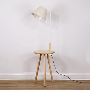 FCC Factory Functional Wooden Standing <strong>Lamp</strong> for Living Room Hotel Led <strong>Arc</strong> with Table Standing Home Decor <strong>Floor</strong> <strong>Lamp</strong> - Product Image 5