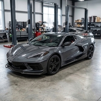 Kit carrosserie en fibre de carbone pour Corvette C8 : Lame avant, diffuseur arrière, jupes latérales 2020-2024, finition brillante 3K Twill, installation par vis, amélioration aérodynamique