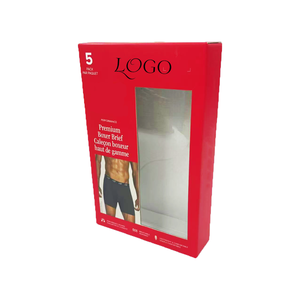 Caja de embalaje de cartón para ropa interior personalizada con ventanas para exhibición de ropa, calzoncillos bóxer para hombre, calzoncillos y calzoncillos para hombre - Product Image 2
