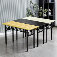 Table pliante moderne en métal, plateau épaissi, pour conférence, formation, bureau, ordinateur, usage hôtelier