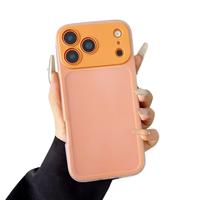 Pour iPhone 17 : Coque Macaron colorée avec grande fenêtre, transforme instantanément votre téléphone en un écran intégral, découpe précise, finition givrée, cadre coloré.