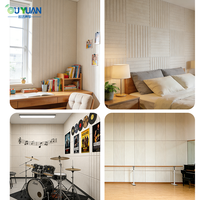 Panneaux acoustiques modernes à rainures en V en feutre PET, fibres de polyester, insonorisants pour cloisons de bureau, studios de yoga et studios d'enregistrement