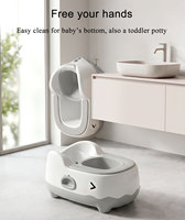 Nouveau Tabouret Multifonctionnel pour Enfants, Siège d'Hygiène pour Salle de Bain, Toilette et Lavabo 2-en-1