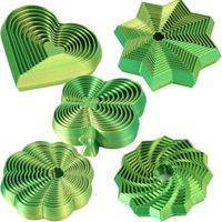 5 Piezas de Juguetes Sensoriales Antiestrés de Plástico Fractal Hechos a Mano, con Diseño en Espiral para las Fiestas