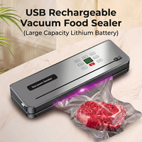 75kPa 50W 2000mAh 30cm 4L/min ecran tactile coupe-sac cuisine alimentaire machine sous vide portative scelleuse sous vide