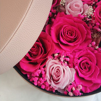 Boîte Cadeau Ronde JOYWOOD en Gros, Étui Cylindrique avec Couvercle Ciel et Terre pour Emballage de Fleurs Souvenirs, Boîte Ronde en Cuir pour les Fêtes