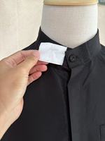 Manches longues Priest Cosplay Chemise noire à manches courtes en stock Chemises de bureau