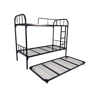 Meubles de chambre à coucher, vente en gros, cadre métallique, acier, fer, <span class=keywords><strong>3</strong></span> <span class=keywords><strong>niveaux</strong></span>, <span class=keywords><strong>lits</strong></span> <span class=keywords><strong>superposés</strong></span> à trois <span class=keywords><strong>niveaux</strong></span>, prix bas - Product Image 2