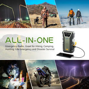 Radio portátil con manivela de emergencia a batería de 4000mAh con linterna LED y alarma SOS FM AM WB bandas para uso doméstico - Product Image 3