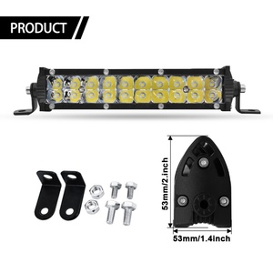Fabricant professionnel de barres lumineuses LED blanches et jaunes avec flash, barres lumineuses LED fines à double rangée blanches et jaunes pour camion - Product Image 5