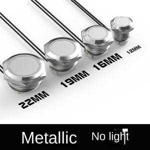 Ultrakorte roestvrijstalen stripknop 12/16/19/22MM Zelfherstellend Licht aanraakgevoelig Ultradunne micro-stroke-knippertjes Elektronisch IP65 - Product Image 6