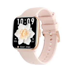 2024 Waterproof Smart Watch HD12, AMOLED Screen Silicone Strap BT Calling AI Voice Assistant Multiple Training Modes