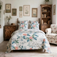 Parure de lit moderne et écologique, draps et housses de couette réversibles, 300 fils/cm², toutes saisons
