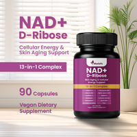 Meelefu NAD D Ribose 13 en 1 Complex Capsules, Complément Alimentaire pour la Vitalité Cellulaire, le Vieillissement Sain et la Clarté Cognitive