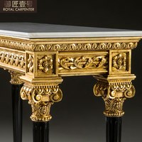 Table d'entrée en bois massif de style européen pour couloir et salon, table décorative française de style baroque italien