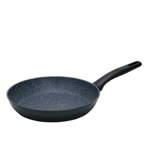 Tùy Chỉnh Sinh Thái Thân Thiện Rèn Nhôm Cảm Ứng Không Dính Fry Wok Pan Với Marble Coating