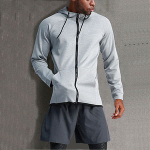 Chaqueta con Capucha para Hombre al por Mayor, Chaqueta Deportiva para Gimnasio, Ropa Deportiva para Correr, Chaqueta con Cremallera para Hombre, Sudadera con Capucha para Entrenamiento de Fisicoculturismo - Product Image 2