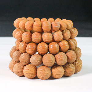 Bracelet unisexe en perles de noyer tête de singe plume de phénix, bijou cadeau, simple brin, origine Hangzhou WOOD16 - Product Image 4