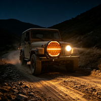 Feux de route LED de 150W, 12V/24V, haute puissance, 9 pouces, ronds, pour tout-terrain, feux de travail de 9 pouces pour voiture, camion, tout-terrain