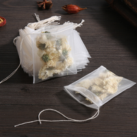 Sachets de Thé en Nylon Transparents Vides, Jetables, avec Cordon, Sacs Filtres Thermoscellables pour Épices, Herbes et Thé en Vrac