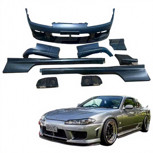 NISSAN S15 SILVIA обвес комплект часть всего комплекта PP S15 передний бампер боковая юбка с отверстиями противотуманной фары Модификация обвес аксессуары - Product Image 1