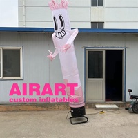 Homme gonflable publicitaire personnalisé avec logo, figurine gonflable agitant les bras pour la promotion d'ouverture de concession automobile