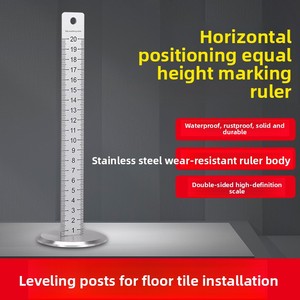 <span class=keywords><strong>Niveau</strong></span> à bulle en acier inoxydable pour pose de carrelage, jauge de nivellement de sol, tige de nivellement infrarouge, outil de carrelage pour maçons - Product Image 3