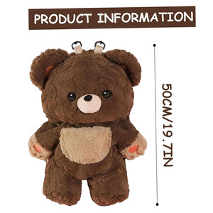 Zaino Peluche a Forma di Orso C009, Borsa Multifunzionale a Forma di Animale Cartoon, Regalo <span class=keywords><strong>per</strong></span> Ragazze e Donne, Borse Orsacchiotto Marroni all'Ingrosso - Product Image 3