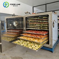 Automatische vriesdroogmachine voor visvoer, fruit en kleine producten.