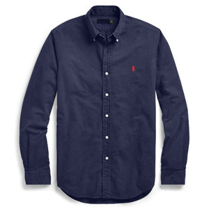Camicie Classiche Oxford in Cotone per Uomo, Bianche con Logo Ricamato, Maniche Lunghe, Casual Business, Vestibilità Regolare - Product Image 6