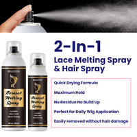 Spray adhésif invisible pour perruques, fixe les bords de dentelle sans les faire bouger, effet fondant
