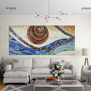 Foshan Supplies Customized Pattern Hand-cut Glass Art Mural Wall <strong>Mosaic</strong> <strong>Tiles</strong> <strong>Craft</strong> for Home Office Living Room Hotel Project - Product Image 2