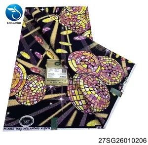 Tissu en Coton Ankara Africain 100% Naturel, 6 Yards, Prix de Gros, Toucher Doux, Brillance Naturelle, Batik Grand Super Pailleté pour Vêtements et Sacs - Product Image 6