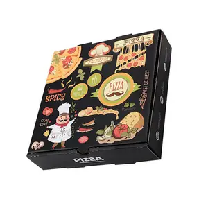 Cardboard Pizzas Boxes Pizza Packing Box Black Pizza Box