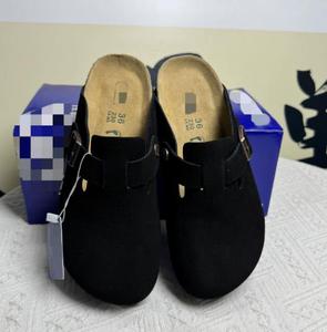 Sandalias de lujo Boken Clog personalizadas para mujer, con hebilla ajustable, de gamuza, con soporte de arco, zuecos de corcho, pantuflas premium para mujer - Product Image 5