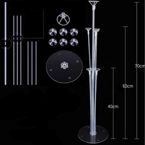 <span class=keywords><strong>Support</strong></span> à ballons de Table <span class=keywords><strong>pour</strong></span> cérémonie, Kit de décoration <span class=keywords><strong>pour</strong></span> fête d'anniversaire, transparent, réutilisable, avec Clips à points - Product Image 2