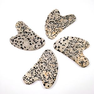 Kaufen Sie in loser Schüttung Gesichts massage Werkzeug Herz Dalmatiner Jasper Gua Sha Für Gesicht und Körper - Product Image 3