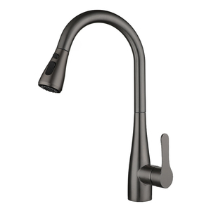 Robinet de <span class=keywords><strong>cuisine</strong></span> extractible chaud/froid en acier inoxydable gris anthracite, design moderne, rotation à 360 degrés, vente en gros - Product Image 2