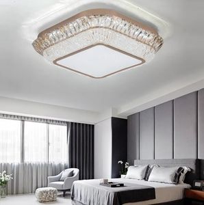 Nouvel arrivage de lumière moderne montée en surface chambre à coucher carré forme ronde éclairage en cristal plafonnier Led - Product Image 2
