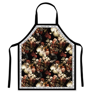 Premium Reusable Polyester Anti-Fouling <b>Chef</b> <b>Apron</b> with Decorative Waist Sleeveless Design Flower Printing - Product Image 6