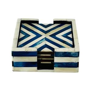 Sous-verre écologique fait à la main de luxe en os incrusté de matériaux naturels pour la décoration intérieure contemporaine au prix de gros - Product Image 2