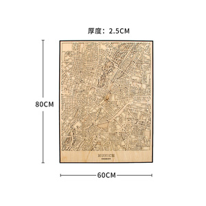 <span class=keywords><strong>Personnalisé</strong></span> 3d City Street Map Peinture décorative en bois DIY Cadeau de vacances exclusif pour les amis - Product Image 6