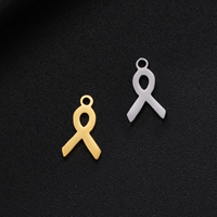 Breloques en acier inoxydable pour la fabrication de bijoux Love Life Peace Ribbon Sign Pendant DIY Necklace Bracelet Boucles d'oreilles