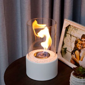 Cheminée au <span class=keywords><strong>bio</strong></span>éthanol de table en stock avec tube en verre, foyer d'intérieur, table à manger basse, foyer à alcool et carburant transparent - Product Image 4