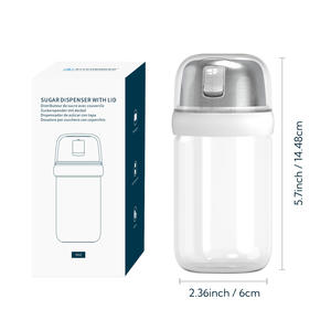 Distributeur de sucre en verre avec bec <span class=keywords><strong>verseur</strong></span> Distributeur de stockage de <span class=keywords><strong>sucrier</strong></span> 9OZ - Product Image 2