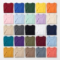 T-shirts personnalisés 230 GSM, 100% coton tricoté, coupe classique, effet vintage, impression de logo, unisexe, pour hommes
